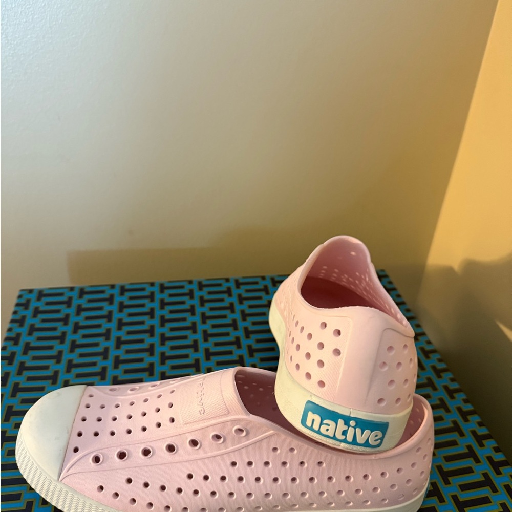 Native Pink Sneakers Perforated Slip-On Casual
